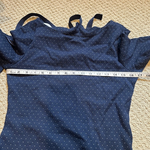 Promod Navy Blue with White Polka Dots Sheath Dress - Picture 6 of 8